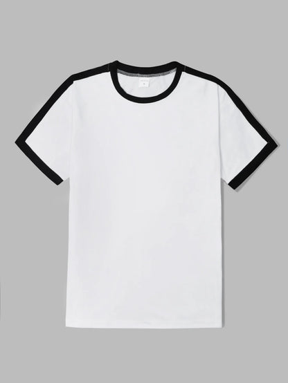 2025 été hommes t-shirt col rond Design de mode coupe ajustée solide t-shirt homme hauts t-shirts à manches courtes t-shirt pour hommes vêtements