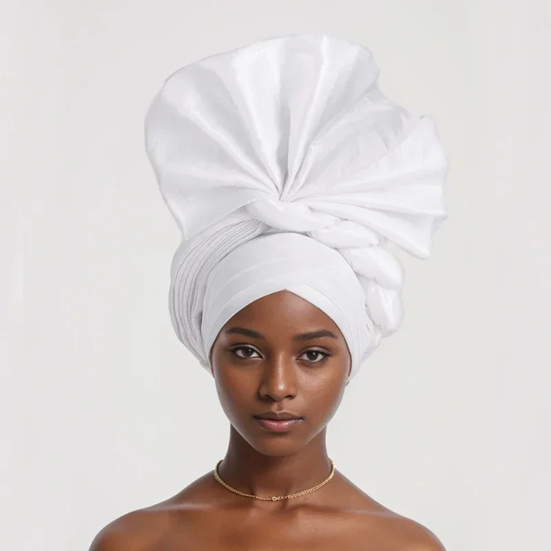 NigWin-Turban Africain de Haute Qualité pour ixde Mariage, Cravate de Sauna, Aso Oke Gele, Déjà Fabriqué, Auto Gele, 2025