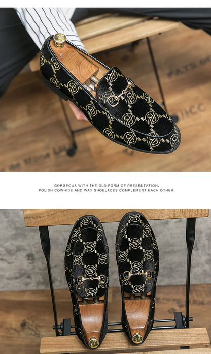 Mocassins de Luxe en Cuir Suédé pour Homme, Chaussures de Grande Taille, Décontractées, de Styliste, pour Robe de Mariée, Plates, Bleues