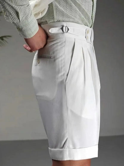 Short de travail d'été pour hommes, créateur italien, blanc, coupe slim, longueur aux genoux, confortable, trempé, nouveau, bermuda décontracté