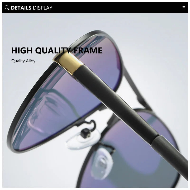 AOWEAR hommes Aviation lunettes de soleil hommes miroir polarisé lunettes de soleil pour homme HD conduite pilote lunettes de soleil lunettes de soleil homme