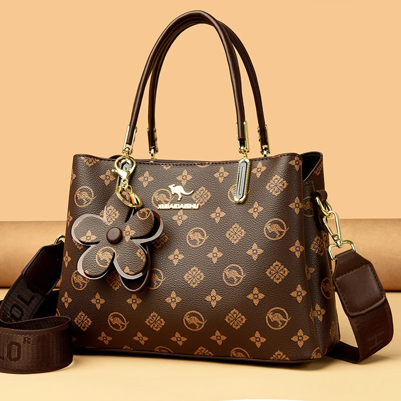 Sacs à poignée supérieure imprimés pour femmes, Sac à main en cuir de bonne qualité, Sac à bandoulière de luxe de styliste pour dames, Sac de banlieue