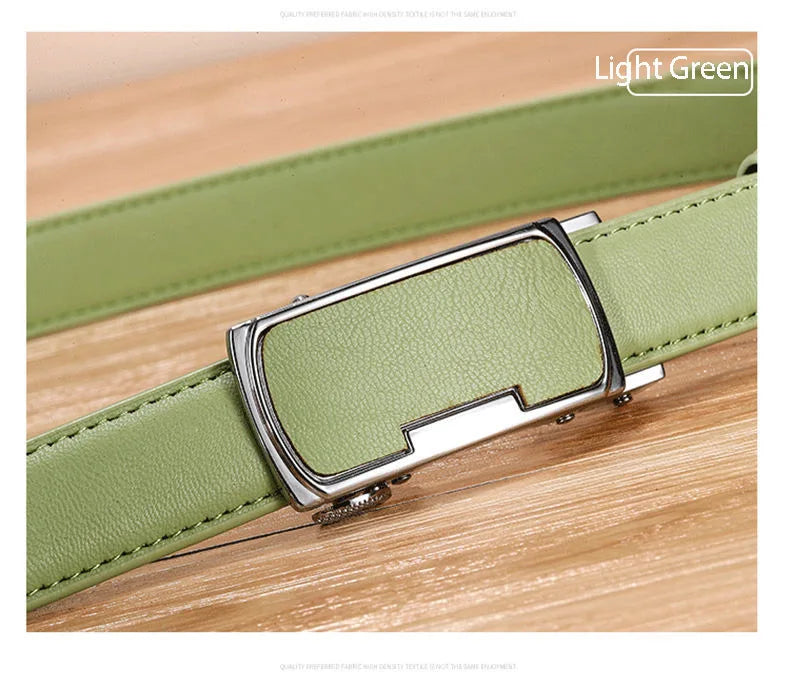 Ceinture de mode coréenne pour femmes, fine, étroite, art, couverture de taille, blanc, orange, bleu, vert, jaune, rouge, designer, ceinture automatique, nouveau