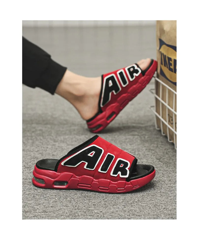 Nouveaux hommes d'été pantoufles homme coussin d'air pantoufles de créateur tongs pour hommes doux antidérapant pantoufles de sport pour hommes Chanclas Hombre