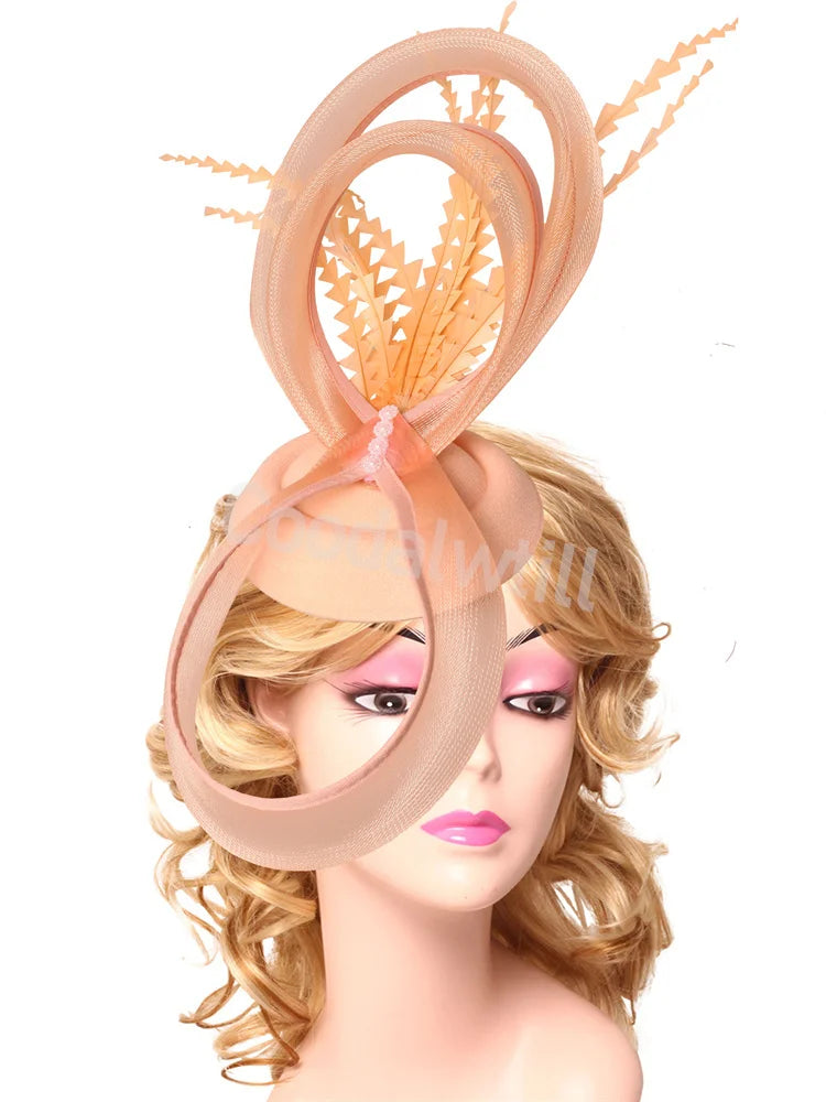 Plume Derbr Fascinator chapeaux femmes Vintage église pilulier casquette bandeau dames élégant Cocktail Kentucky casque Fascinators