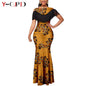 Robes africaines pour femmes, tenues de Couple assorties, Bazin Riche Dashiki, Slim, imprimé pompon, longues robes de fête Y23C009
