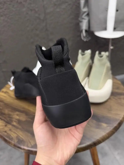 Hommes printemps mode extérieur chaussures de marche respirant confortable loisirs bout rond couleur unie sans lacet hommes chaussures en tissu décontracté