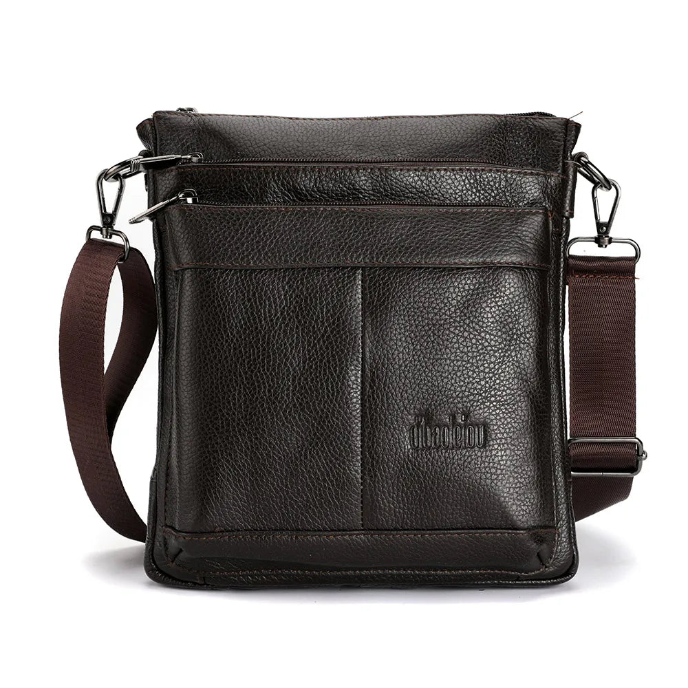 Sac messager en cuir pour hommes, sac à bandoulière d'affaires, petit sac à bandoulière multifonction, sac de voyage pour hommes