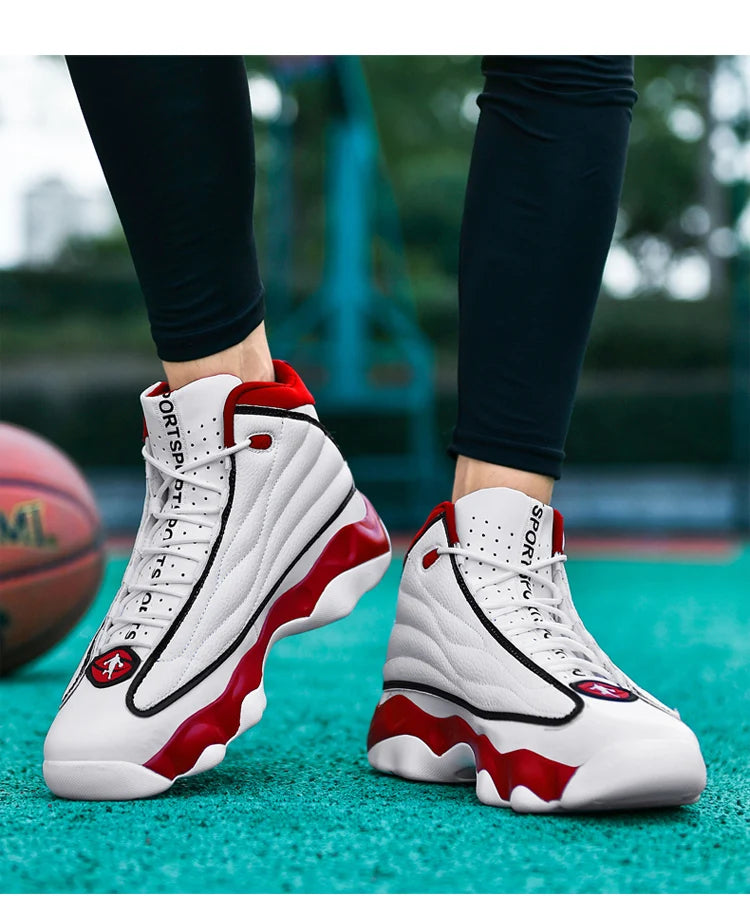 Chaussures de basket-ball de Fitness pour hommes de haute qualité chaussures de basket-ball baskets pour hommes automne haut anti-dérapant baskets d'extérieur