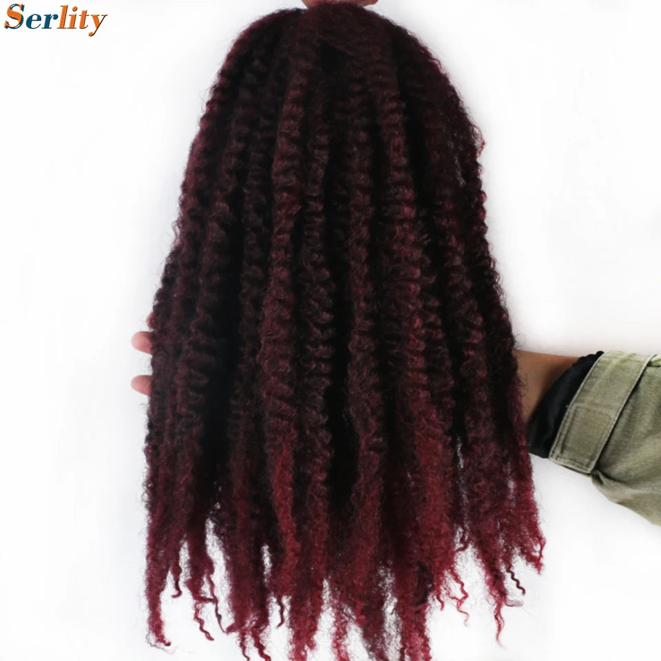 Marley Twist cheveux tressés pré - étirés pack de 1 - 6 ombre boucles africaines crochet cheveux tressés pour faux locs Jumbo Marley Twist cheveux