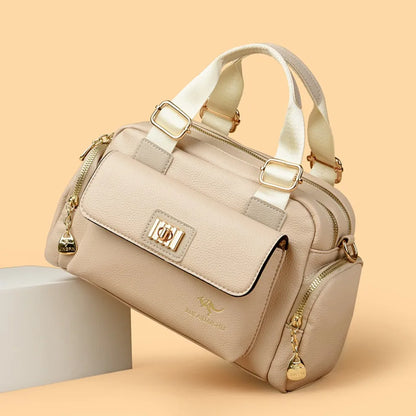 Sac à bandoulière en cuir PU de haute qualité pour femmes, fourre-tout, sacoche multi-poches pour les déplacements quotidiens