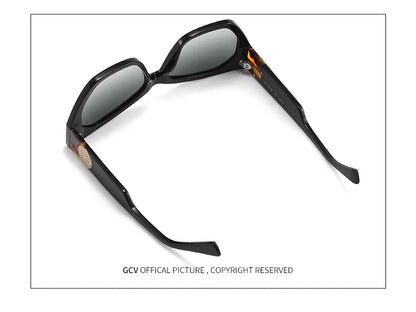 GCV marque acétate apparence brevet Design femmes papillon rectangulaire Triangle lunettes de soleil polarisées UV400 mode