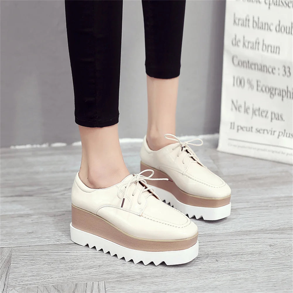 Plate-forme plate solide pour femmes, chaussures plates pour femmes, Parker carré, décontracté, printemps, automne, tout neuf, mode, strucgirls, loisirs