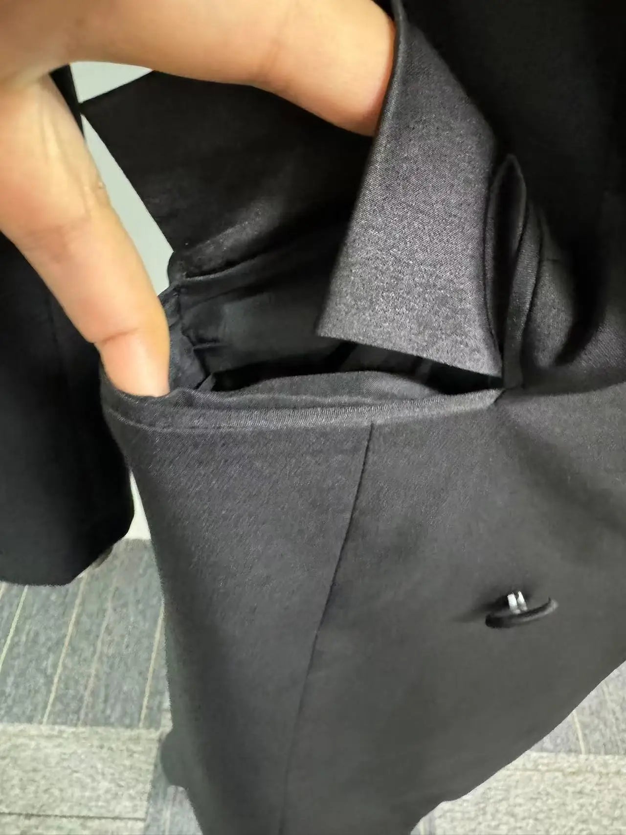 CM.YAYA-Robe longue crantée à manches longues pour femmes, robe de soirée élégante, robe de rue, double boutonnage, sexy, mode, avocat, travail, nuit, printemps