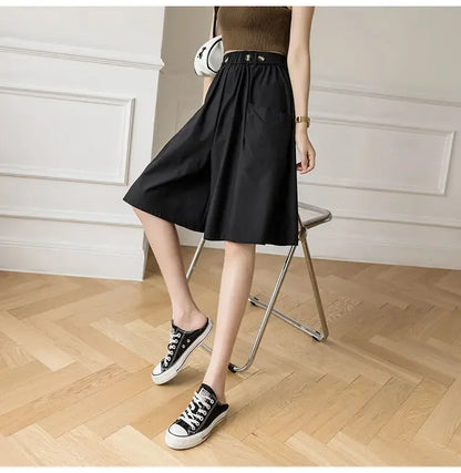 Jupe amincissante pour femme, pantalon moulant, taille élastique, couleur unie, nouveau style, été