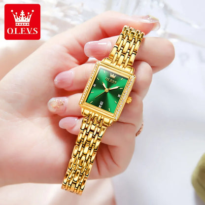 OLEVS-Montre-bracelet à quartz étanche élégante pour femme, date automatique, marque supérieure, montre originale pour femme, luxe, 9995, 2025