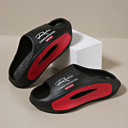 Pantoufles de Couple, vêtements d'extérieur d'été, sandales de plage antidérapantes à semelles épaisses, sandales pour hommes et femmes