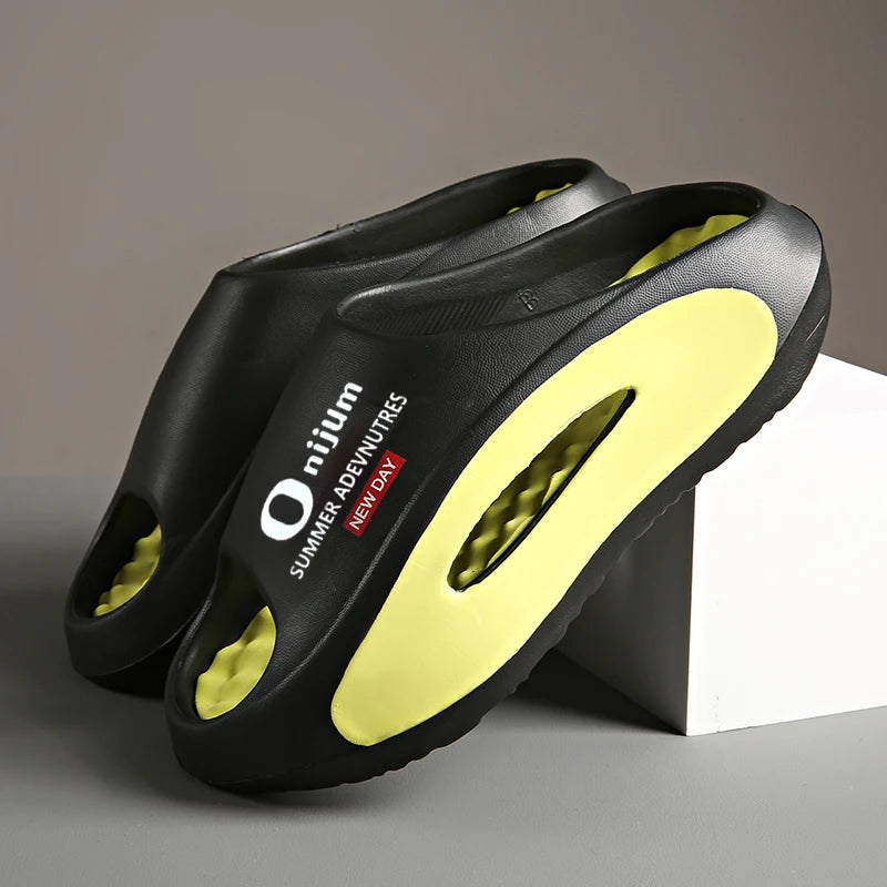 Pantoufles d'été décontractées pour hommes et femmes, Style Couple, pantoufles de plage en plein air, antidérapantes et Anti-odeur, nouvelle collection 2025