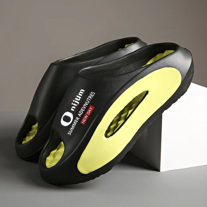 Pantoufles d'été décontractées pour hommes et femmes, Style Couple, pantoufles de plage en plein air, antidérapantes et Anti-odeur, nouvelle collection 2025