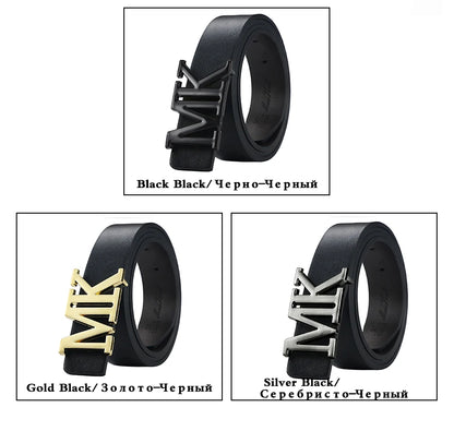 Maikun Ceinture réversible en cuir PU pour homme avec boucle noire rotative pour la Saint-Valentin