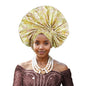 Turban africain nigérian, Bonnet Hijab Auto Gele, couvre-chef déjà fabriqué Sego Gele, bandeau pour fête de mariage