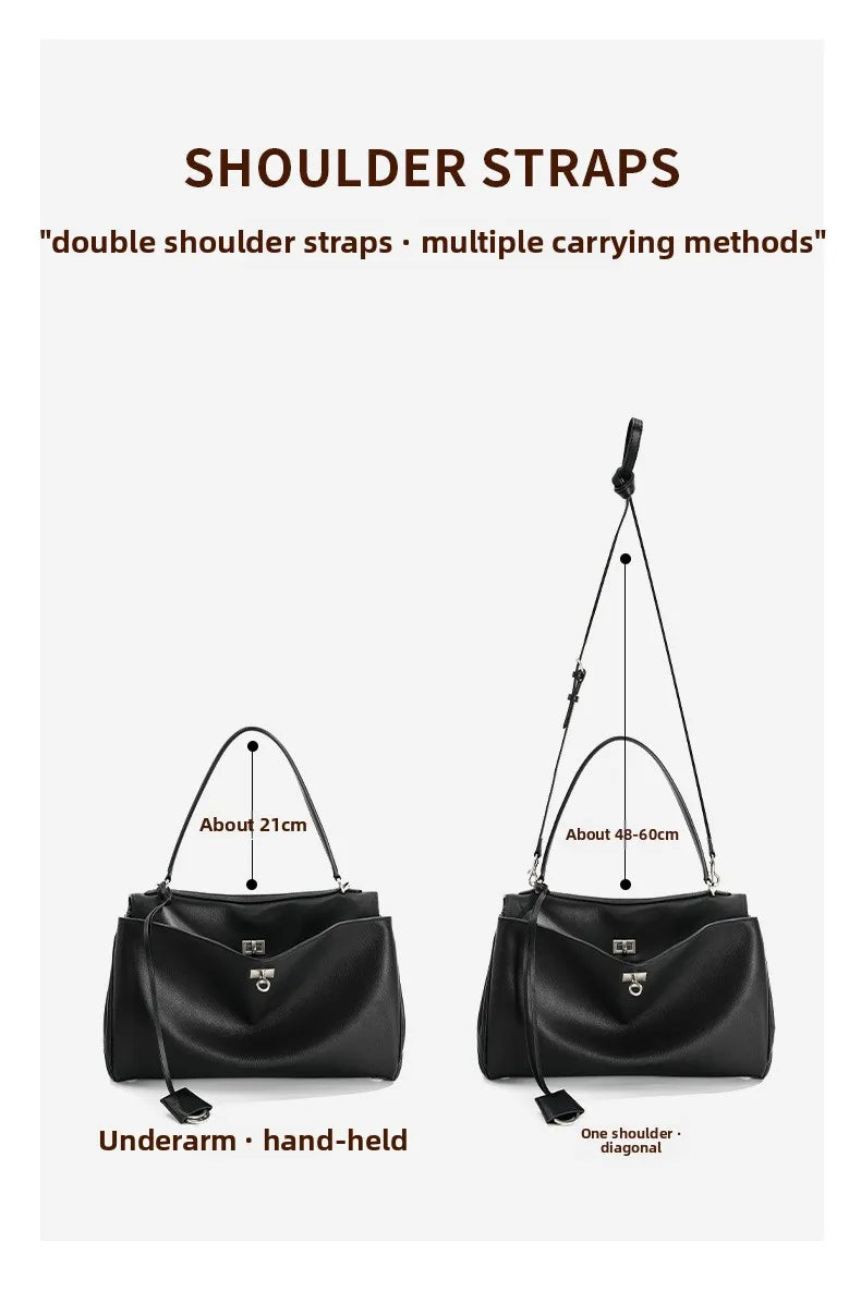 2025 Rodeo cuir grande capacité sac fourre-tout de banlieue sac à main à bandoulière unique sac à bandoulière sous les bras pour les déplacements élégants