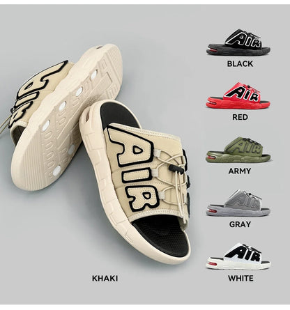 Pantoufles hommes coussin d'air conception glisser homme été nouveau PVC doux antidérapant hommes pantoufles de sport pour hommes tongs Chanclas Hombre