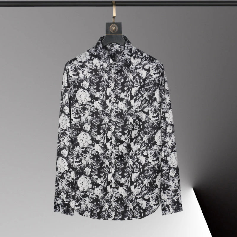 Chemise pour hommes chauds motif imprimé 3D chemise pour hommes à manches longues revers simple boutonnage mode design décontracté corps mince grande taille 6xl