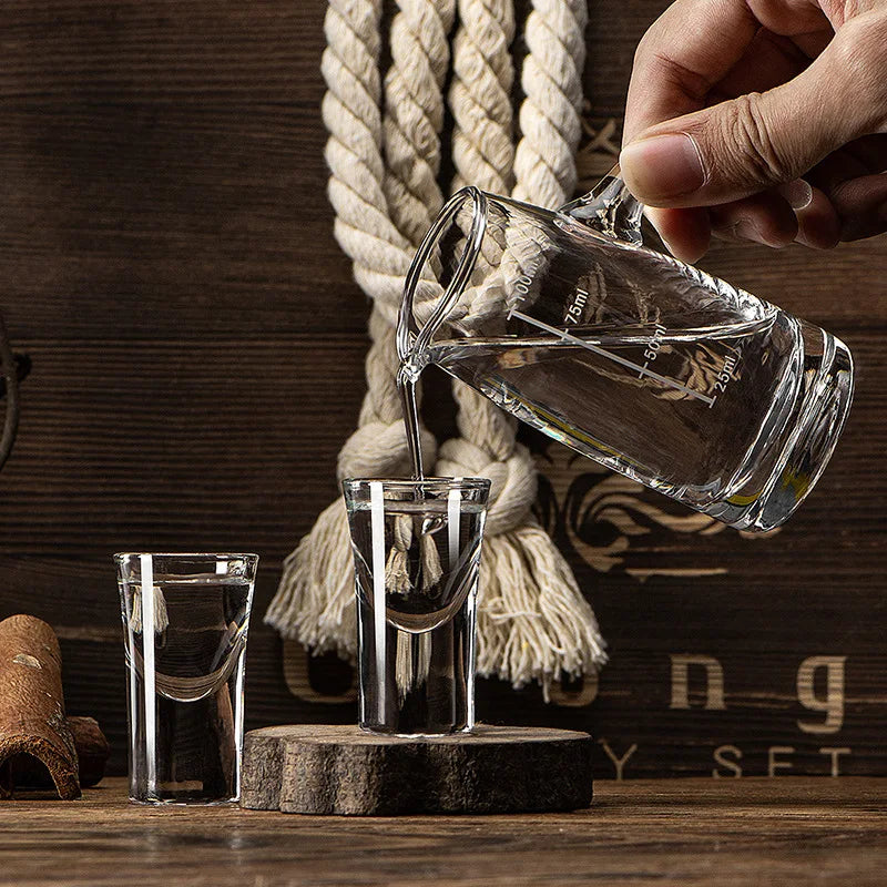 Ensemble de verres transparents de 15ml, 6 pièces, verre à liqueur à fond épais, tasses à balles, petite tasse à vin, vente en gros