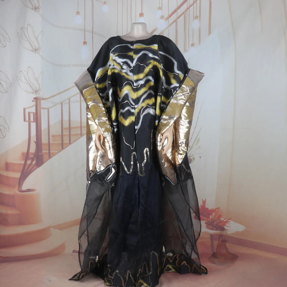 Robes africaines luxueuses pour femmes, grande taille, paire avec sous-vêtements en dentelle, vêtements afro-américains