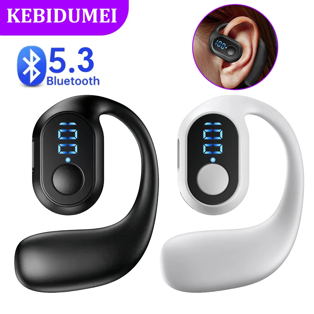 Écouteur stéréo sans fil à réduction de bruit, crochet d'oreille, écouteur, casque de jeu, Bluetooth 5.3, casque de sauna, HiFi, Huawei, Xiaomi, iPhone
