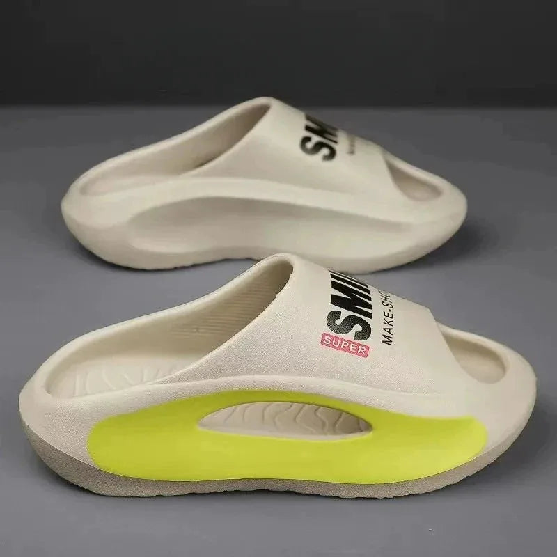 Pantoufles d'été à plateforme pour hommes et femmes, pantoufles d'intérieur à fond souple EVA, chaussures de plage légères, pantoufles d'extérieur antidérapantes pour femmes