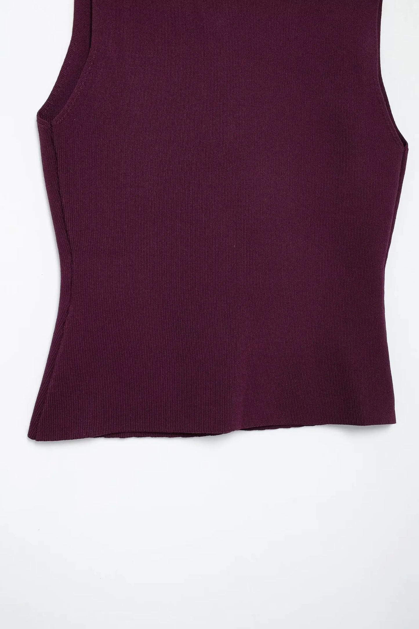 TRAFZA 2025 femmes jupe ensemble vin rouge tricoté col en v sans manches mince gilet + solide taille haute fermeture éclair Patchwork jupe longue rue