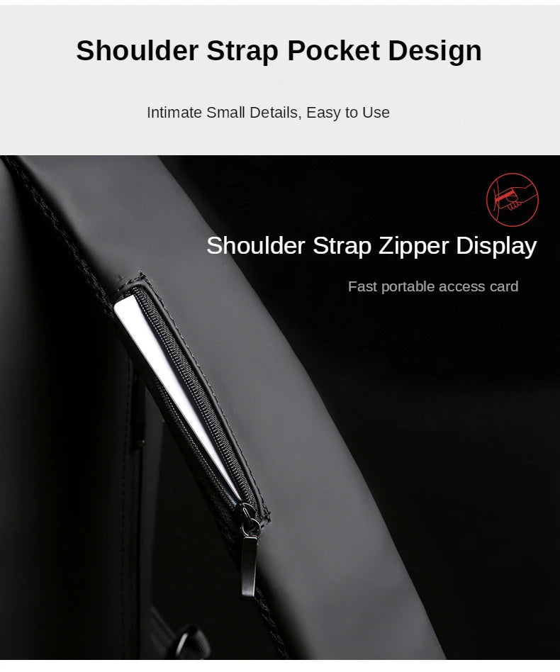 Sac à bandoulière antivol en cuir PU pour homme, sac de poitrine, classique, multifonctionnel, initié, créateur de marque, nouveau