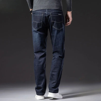 Jeans droits baggy pour hommes, pantalons de cow-boy classiques, jjdenim régulier, tuyau serré élastique, décontracté, taille basse, empilé goth xs
