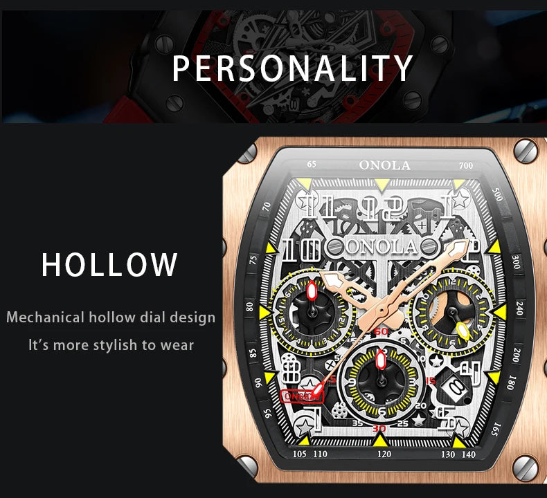 Montre Tonneau en Acier Inoxydable pour Homme, Horloge à Quartz, Étanche, Minuterie, Haute Qualité, Marque Célèbre, Mode Originale, Offre Spéciale