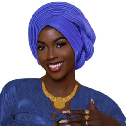Mode africaine musulmane Turban casquette femmes Autogele couvre-chef dame bandeau Nigeria mariage couvre-chef Turbante Mujer 2025