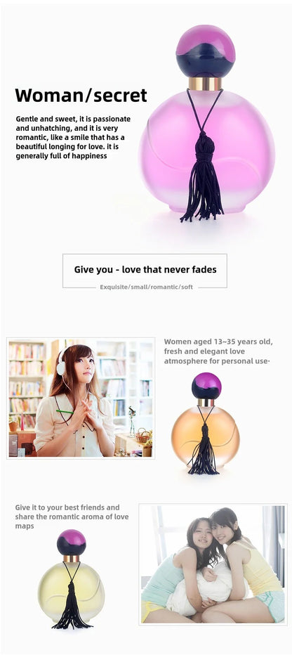 Parfum Durable à odeur d'agrumes fraîche, 50ml, pour dames, parfum haut de gamme, longue durée, saveur d'orange clair