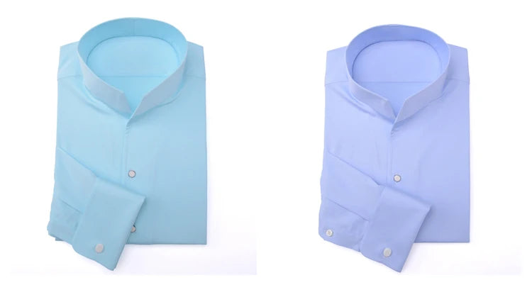 Chemise Française à Manches sulfpour Homme, Coupe Cintrée, Style Business Elite, pour Mariage, Printemps et Automne, 2024