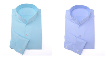 Chemise Française à Manches sulfpour Homme, Coupe Cintrée, Style Business Elite, pour Mariage, Printemps et Automne, 2024