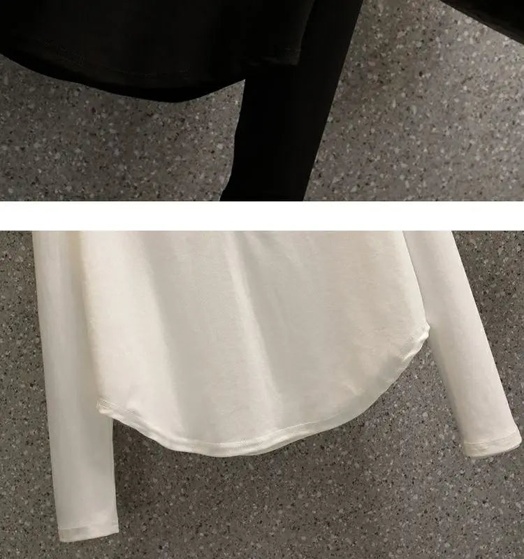 Ensemble deux pièces pour femmes, chemise à manches longues et col Polo, décontracté, Patchwork, jambes larges, nouvelle collection automne 2024