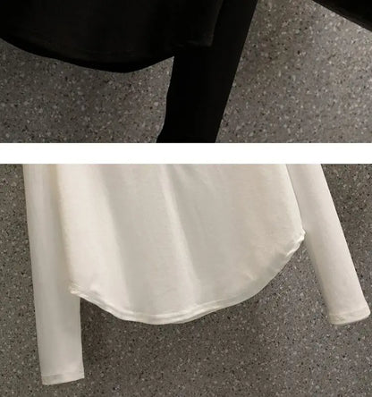 Ensemble deux pièces pour femmes, chemise à manches longues et col Polo, décontracté, Patchwork, jambes larges, nouvelle collection automne 2024