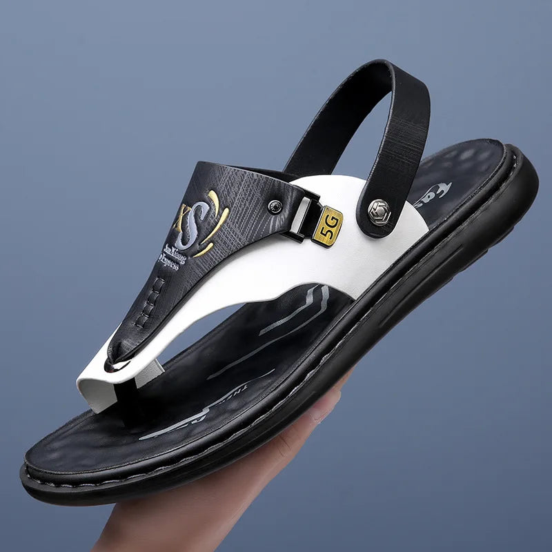 Marque hommes sandales été à semelles souples anti-dérapant chaussures de plage mâle en plein air confortable hommes pantoufles de luxe de haute qualité sandalias