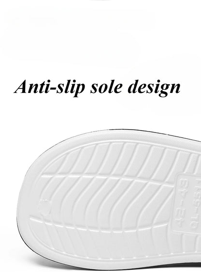 Sandales d'été Eva pour hommes, pantoufles à la mode, légères, douces, plates, antidérapantes, pour l'extérieur, la plage, à bout ouvert