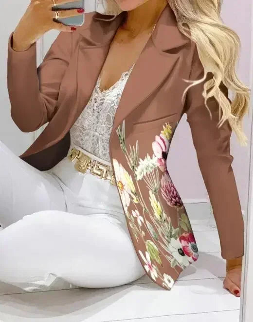 Ensemble Blazer et pantalon à col à revers imprimé à carreaux pour femmes, 2 pièces, vêtements, costume, pantalon, mode printemps-automne décontractée