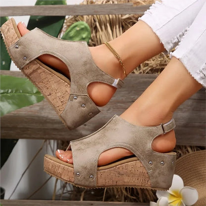 Mode femme chaussures d'été sandales sandales compensées pour femmes élégantes femmes sandales glisser Huaraches femme femmes talons chaussures
