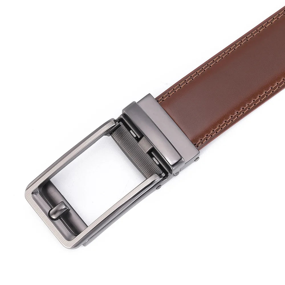 Blanc boucle automatique hommes ceinture en cuir hommes mode pantalons décontractés ceinture de Golf en cuir véritable homme pantalon décontracté ceintures mâle