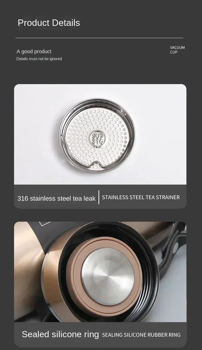 Bouteille d'eau thermique garder la bouteille d'eau froide et chaude Thermos pour café thé flacons sous vide bouteille Thermos en acier inoxydable cadeaux