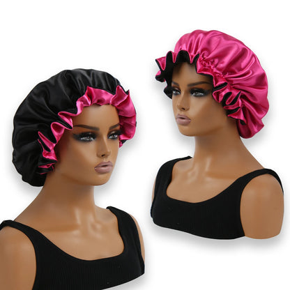 Bonnet de cheveux minimaliste Double couche en Satin, 1 pièce, bonnets de sommeil pouvant être portées des deux côtés, casquette polyvalente pour hommes/femmes