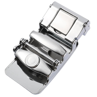 Ceinture en alliage métallique pour hommes, 3.5cm, boucle automatique à dégagement rapide, Clip de ceinture d'affaires, sans trous, boucle de ceinture en cuir bleu rouge